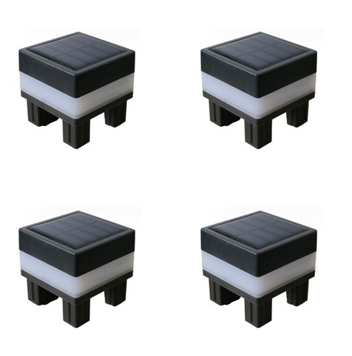 Led solar pfosten - 4×,