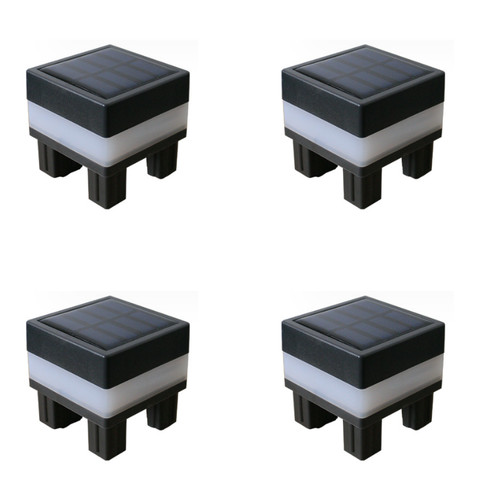 Led solar pfosten - 4x,
